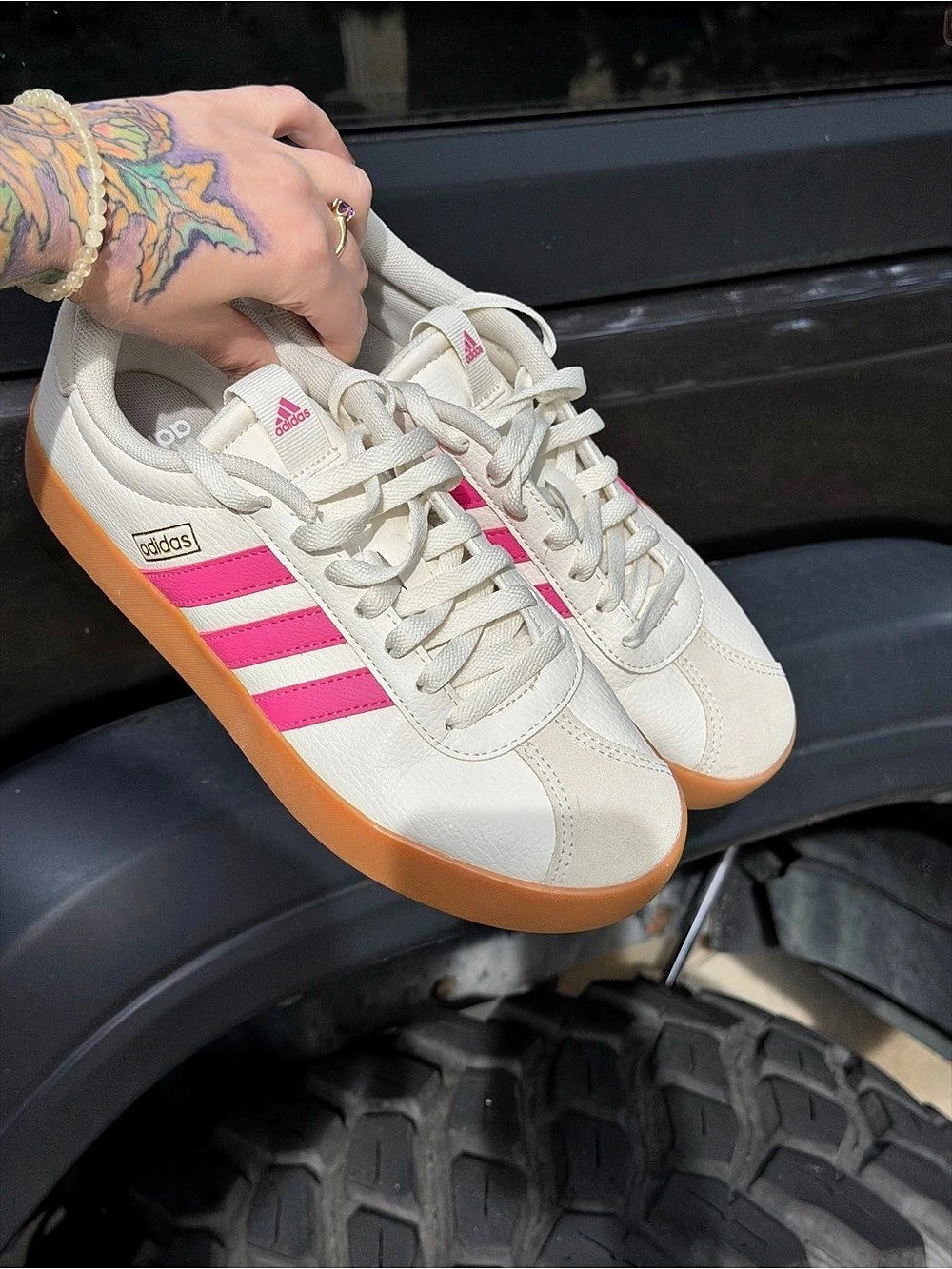 adidas Samba OG Off White Sandy Pink Gum Sneakers US 7.5